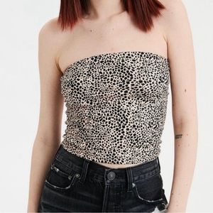 American Eagle Leopard Print Tube Top